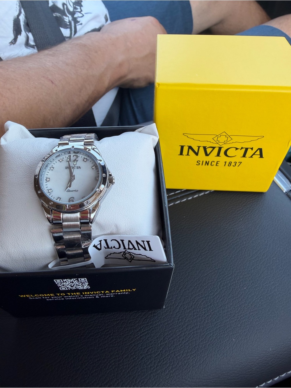 Brand New Invicta Angel Mother-of-Pearl Crystal Dial Watch + Box & Tags